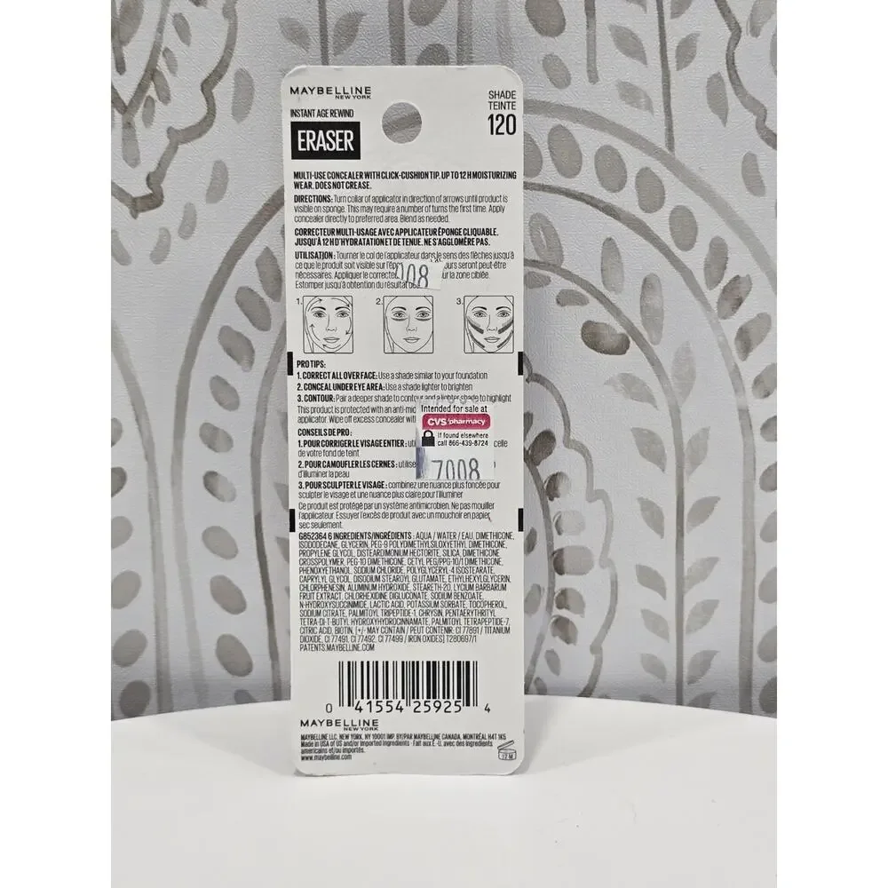 Maybelline Instant Age Rewind Eraser Multi-Use Concealer .2 fl. oz Shade 120
